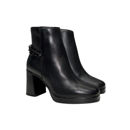Igi&Co 6696700 stivaletti donna con tacco in pelle nappa soft nero