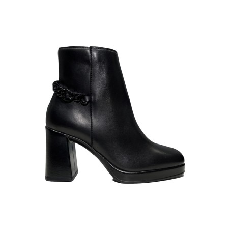 Igi&Co 6696700 stivaletti donna con tacco in pelle nappa soft nero