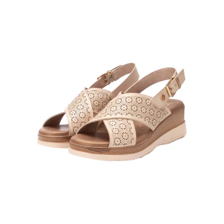 Xti 143852 sandali donna in similpelle bianco panna