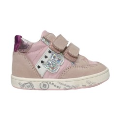 Balducci Soft CITA 5116R sneakers bambina primi passi in camoscio tessuto rosa