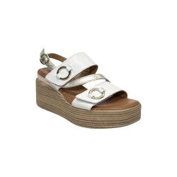 Igi&Co 7689411 sandali donna in pelle bianco platino 2