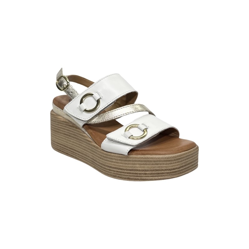 Igi&Co 7689411 sandali donna in pelle bianco platino