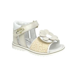 BALDUCCI CITA5402 sandali bambina primi passi in vera pelle glitter platino