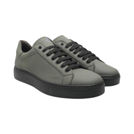 Exton 83 sneakers uomo in pelle gommata verde