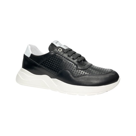 Exton 844 sneakers uomo in pelle nero