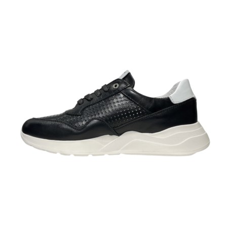 Exton 844 sneakers uomo in pelle nero