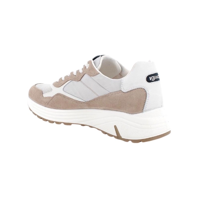 Igi&Co 5637533 sneakers uomo in camoscio e tessuto beige