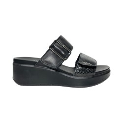 ENVAL SOFT 5796100 sandali donna con rialzo in pelle nero