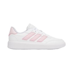Adidas Courtblock IF6466 sneakers sportive donna in pelle bianco e rosa