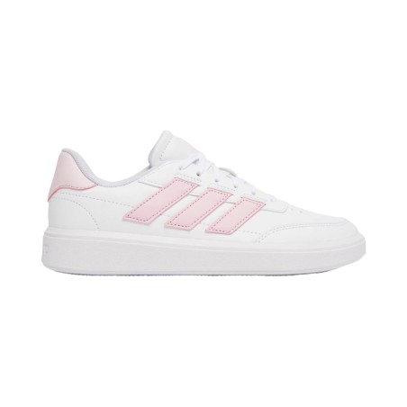 Adidas Courtblock IF6466 sneakers sportive donna in pelle bianco e rosa
