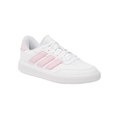 Adidas Courtblock IF6466 sneakers sportive donna in pelle bianco e rosa