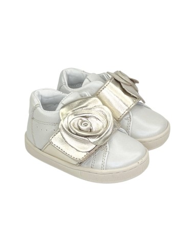 BALDUCCI CITA5444O scarpe bambina primi passi in pelle beige oro Balducci - 1 Balducci Soft scarpe bambina con strappi in vera p