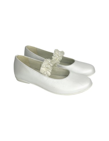 Primigi 7213100 ballerine bambina in pelle bianco Primigi - 1 Primigi kids ballerine in nappa perlato bianco 