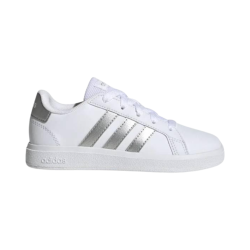 Adidas Grand Court 2.0 K GW6506 sneakers donna in similpelle bianco silver