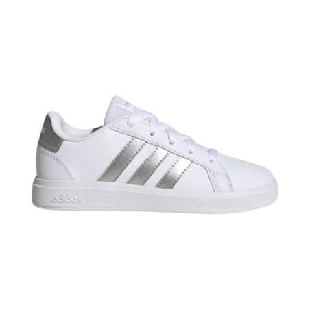 Adidas Grand Court 2.0 K GW6506 sneakers donna in similpelle bianco silver