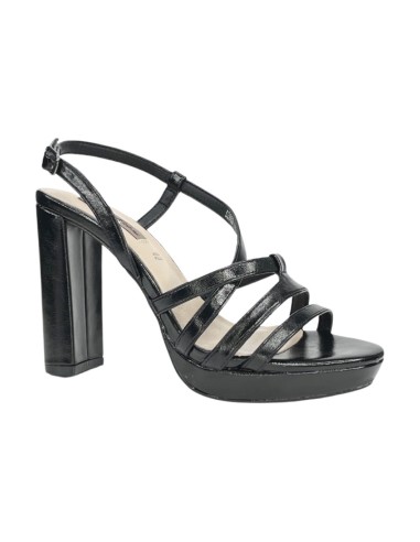 QUEEN HELENA S2809 sandali donna con tacco in ecopelle nero Queen Helena - 1 Queen Helena shoes sandali alti donna con tacco a b