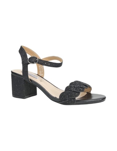 QUEEN HELENA ZM9006 sandali donna in ecopelle glitter nero Queen Helena - 1 Queen Helena shoes sandali eleganti donna con tacco 