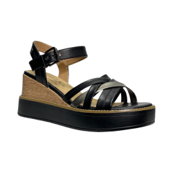 Carmela 161386 sandali donna in pelle nero 2