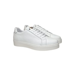 Exton 830 sneakers uomo in pelle bottolato bianco 2