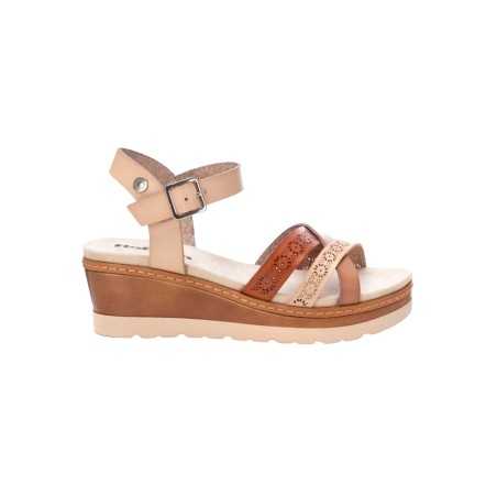 Refresh 172682 sandali donna in similpelle beige multicolor