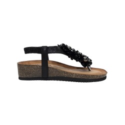 Igi&Co 7698200 sandali donna in pelle laminata nero