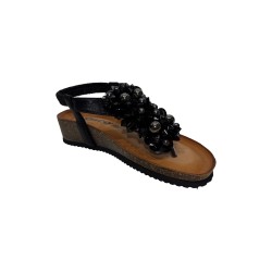 Igi&Co 7698200 sandali donna in pelle laminata nero 2