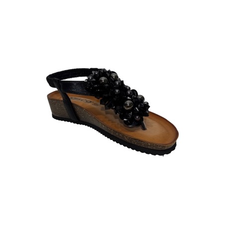 Igi&Co 7698200 sandali donna in pelle laminata nero