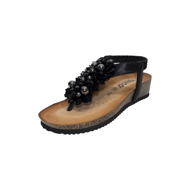 Igi&Co 7698200 sandali donna in pelle laminata nero