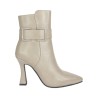 SOLO SOPRANI SOLO32TR 308 stivaletti donna con tacco in similpelle beige panna Solo Soprani - 1 SOLO SOPRANI tronchetti donna co