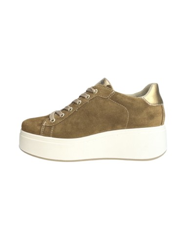 IGI&CO 4670633 sneakers donna in camoscio cognac Igi&Co - 2 Igi&amp;Co scarpe comode casual donna con platform in camoscio cogna