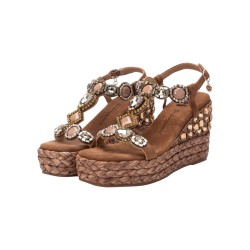 Xti 143999 sandali donna in camoscio camel 2