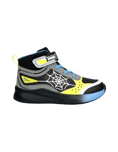 PRIMIGI 4969211 sneakers kids in ecopelle nero e giallo Primigi - 1 PRIMIGI KIDS SCARPE CON LUCI PRIMIGI NAPPA NERO E GIALLO 