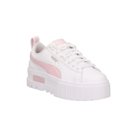 Puma Mayze Lth Jr 384527 31 sneakers donna in pelle bianco rosa