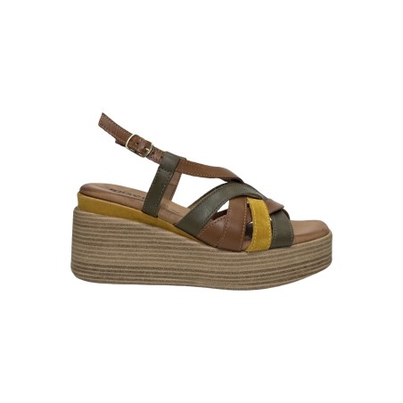Igi&Co 7689522 sandali donna in pelle cuoio multicolor