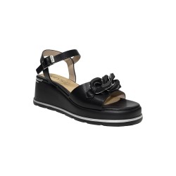 Keys K-1100 sandali donna in pelle color nero 2