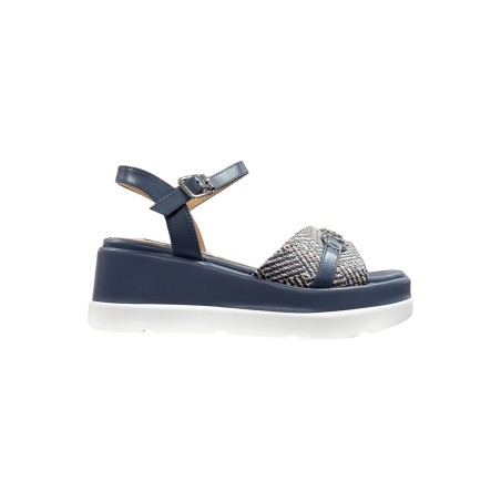Queen Helena ZM9945 sandali donna in similpelle blue