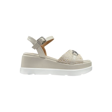 Queen Helena ZM9945 sandali donna in similpelle beige