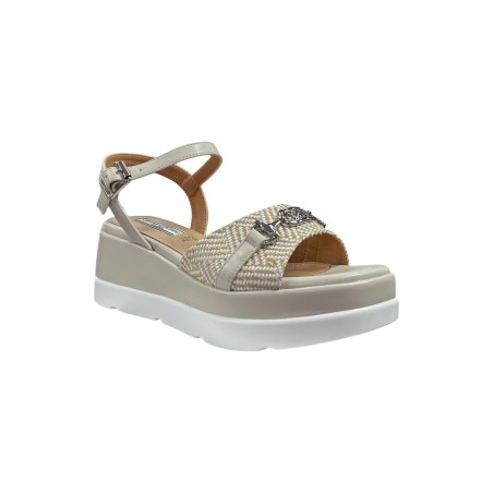 Queen Helena ZM9945 sandali donna in similpelle beige