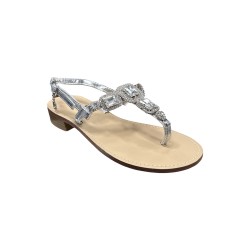 Laura Biagiotti 9017 sandali donna in similpelle argento