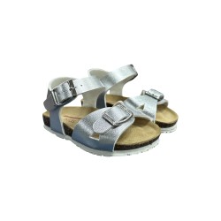 Bionatura CHIARA-I-A-LMTAR sandali bambina in pelle argento