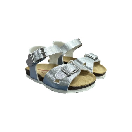 Bionatura CHIARA-I-A-LMTAR sandali bambina in pelle argento