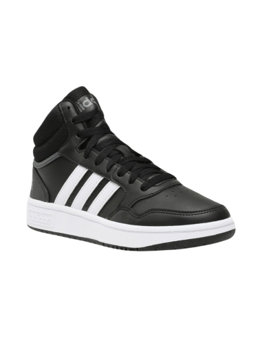 ADIDAS Hoops 3.0 Mid GW3020 sneakers alte uomo in ecopelle nero bianco Adidas - 1 Sneakers uomo Adidas Hoops 3.0 Mid GW3020 