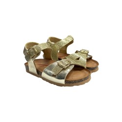 Bionatura 22B1005-I-B-GMPL sandali bambina in pelle oro