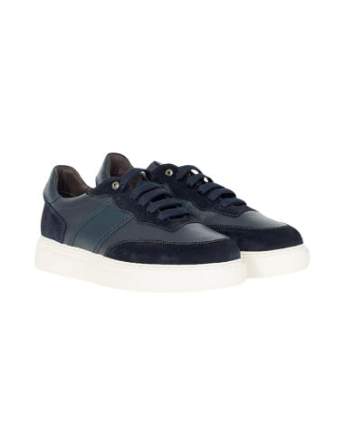 EXTON 151 sneakers uomo in pelle e camoscio blu Exton - 1 Exton scarpe uomo in pelle e camoscio blu 