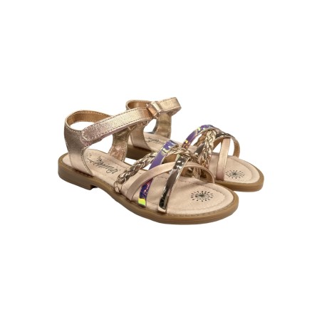 Primigi 7935722 sandali bambina in pelle laminata rosa gold
