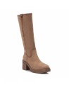 REFRESH 171296 stivali donna in camoscio beige Refresh - 1 Refresh stivali alti con tacco in camoscio tortora 