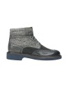 EXTON 448 stivaletti uomo in pelle blu e grigio Exton - 1 Exton scarpe stringate uomo in pelle blu e grigio con moguette 