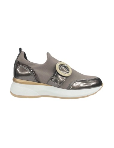 COMART 5D4799 sneakers donna in vernice e tessuto taupe Comart - 1 COMART scarpe donna in tessuto elasticizzato ed in vernice ta