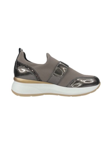 COMART 5D4799 sneakers donna in vernice e tessuto taupe Comart - 3 COMART scarpe donna in tessuto elasticizzato ed in vernice ta