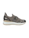 Comart 5D4799 slip on donna in vernice e tessuto taupe Comart - 3 Comart scarpe donna in tessuto elasticizzato ed in vernice tau